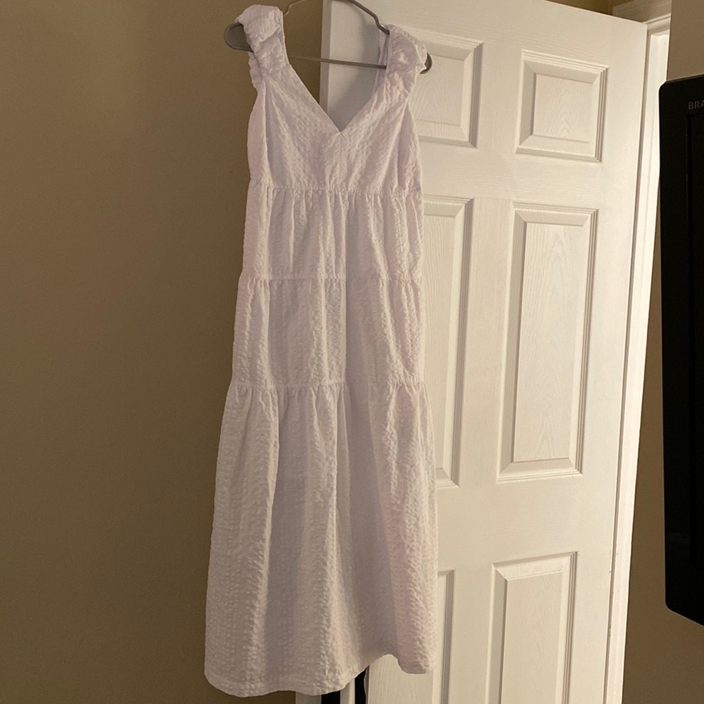 White sundress with tie back